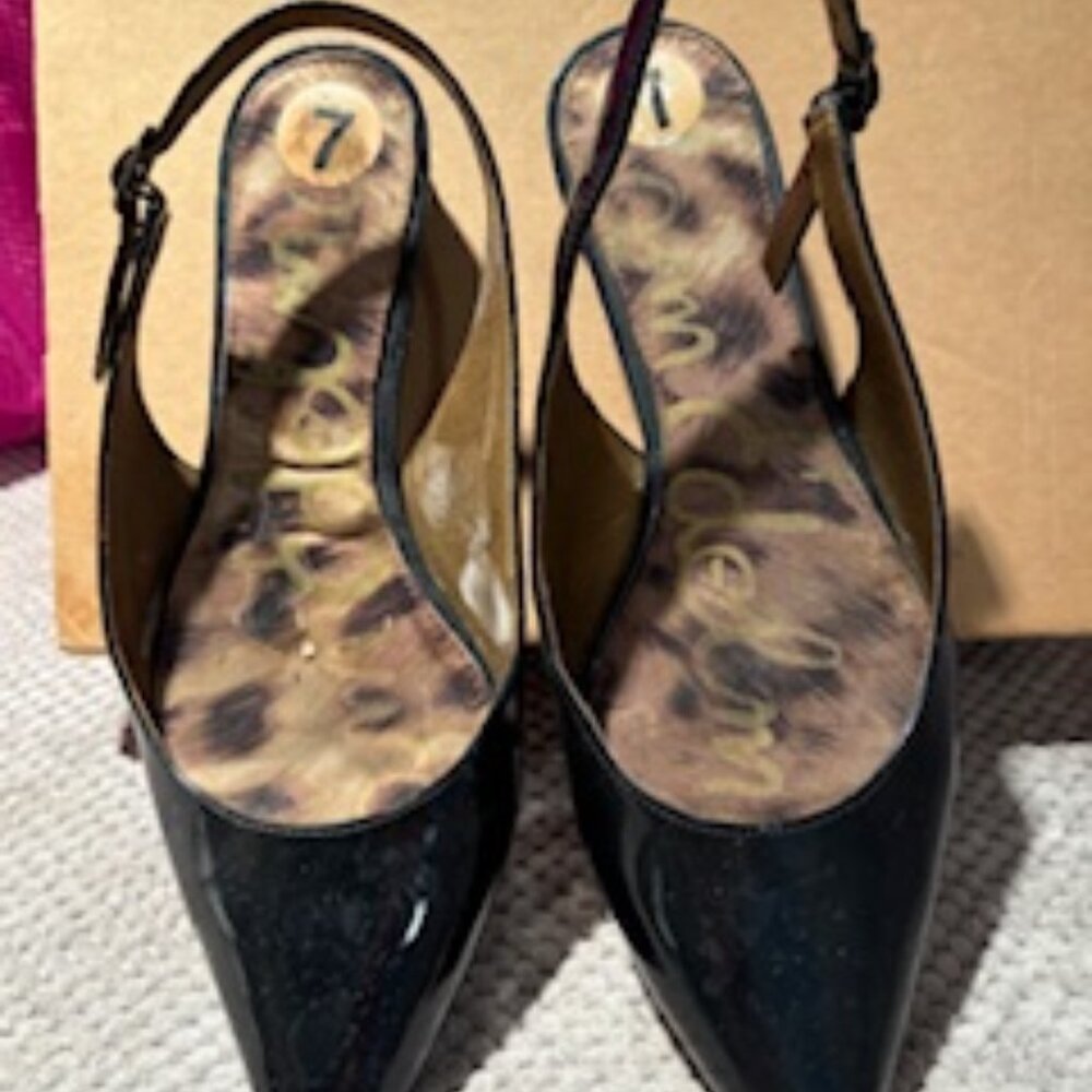 Sam Edelman sling back patent shoes